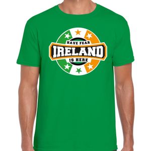 Have fear Ireland is here / Ierland supporter t-shirt groen voor heren - Feestshirts