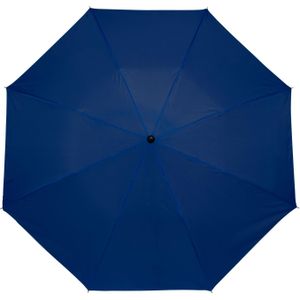 Kleine opvouwbare/inklapbare zak paraplu van 35 cm - donkerblauw - dia 93 cm - Paraplu's