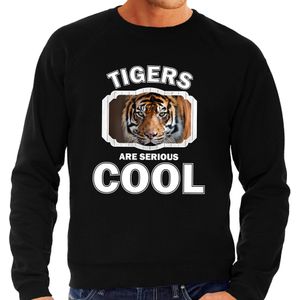 Dieren tijger sweater zwart heren - tigers are cool trui - Sweaters