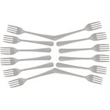 18x Taart/gebak vorkjes RVS 14 cm - Keukenbenodigdheden - Tafel dekken - Bestek - Gebaksvorkjes/taartvorkjes
