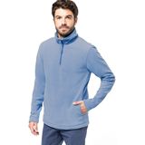 Fleece trui - sky blauw - warme sweater - voor heren - polyester - Truien