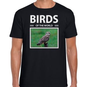 Velduilen t-shirt met dieren foto birds of the world zwart voor heren - T-shirts