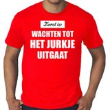 Grote maten Kerst is: wachten tot het jurkje uitgaat Kerst t-shirt / Kerst outfit rood voor heren - kerst t-shirts