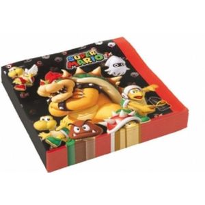 40x stuks Super Mario thema servetten - Feestservetten
