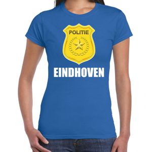 Politie embleem Eindhoven carnaval verkleed t-shirt blauw voor dames - Feestshirts