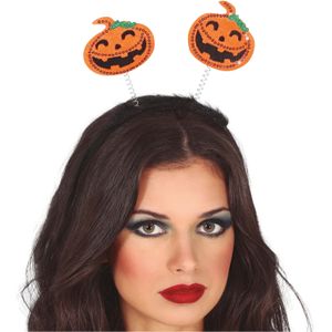 Halloween diadeem - pompoen - one size - oranje - Verkleedhoofddeksels