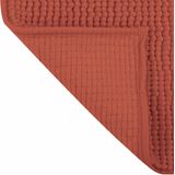 MSV Badkamerkleed/badmat tapijtje voor op de vloer - terracotta - 40 x 60 cm - Microvezel - anti slip