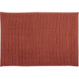 MSV Badkamerkleed/badmat tapijtje voor op de vloer - terracotta - 40 x 60 cm - Microvezel - anti slip