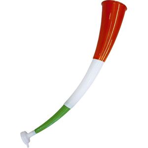 Supporters blaastoeter Italiaanse vlag kleuren - rood/wit/groen - kunststof - 56 cm - Speelgoedinstrumenten