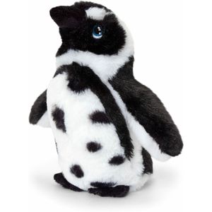 Keel Toys pluche Humboldt pinguin knuffeldier - wit/zwart - staand - 25 cm - Knuffeldier