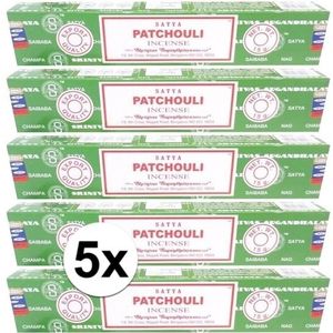 Wierook Patchouli ontspanning/meditatie 60 stokjes Nag Champa - Wierookstokjes