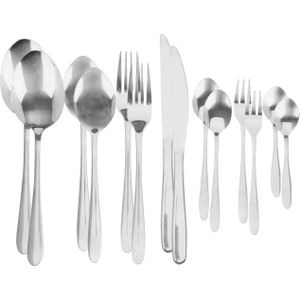 Excellent Houseware Bestekset Tableware Collection - 78-delig - zilver - RVS - 12 personen