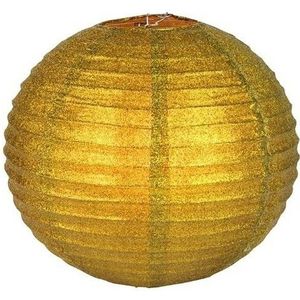 Gouden glitter lampionnen 25 cm - Feestlampionnen