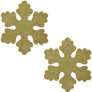 3x Gouden decoratie sneeuwvlok van foam 40 cm - Hangdecoratie