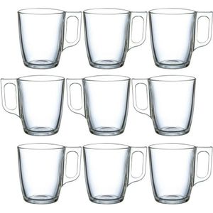 Lunminarc Theeglazen met oor set 18x stuks 250ml - Vaatwasser bestendig