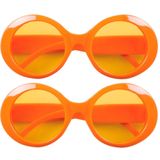 4x stuks oranje/holland fan artikelen dames zonnebril - Verkleedbrillen
