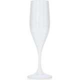Juypal Champagneglas - 12x - wit - kunststof - 150 ml - herbruikbaar