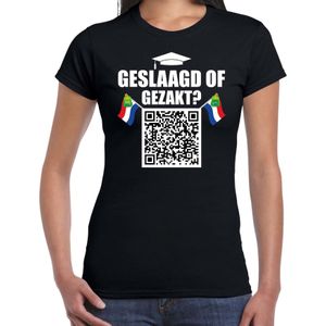 QR code geslaagd of gezakt t-shirt dames zwart - geslaagd - Afgestudeerd shirts - Feestshirts