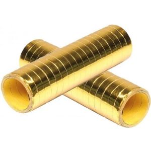15x stuks goudkleurige rollen serpentine - Serpentines