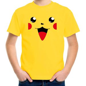 Verkleed / carnaval t-shirt geel cartoon knaagdiertje voor kinderen - Verkleed / kostuum shirts - Feestshirts