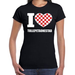 Carnaval I love Tullepetaonestad t-shirt zwart voor dames - Feestshirts