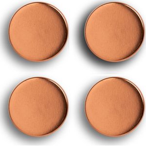 Whiteboard/koelkast magneten extra sterk - 4x - rose goud - 2 cm - Magneten