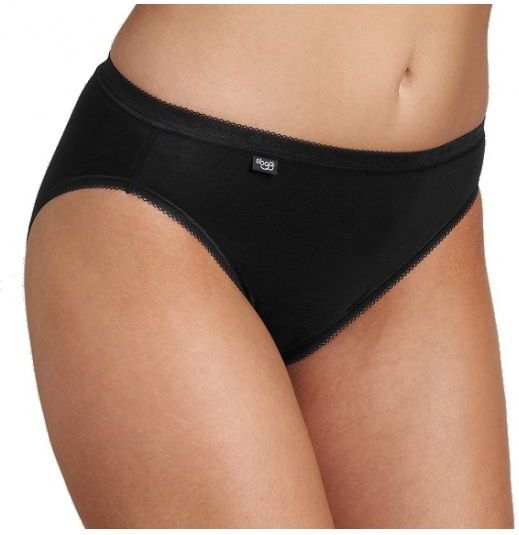 Set van 4x stuks sloggi basic tai dames slips - Dames onderbroeken ondergoed, maat: 40 in het zwart