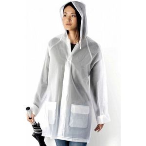 2x Doorzichtige festival regenjas/overjassen voor volwassenen - Regenpakken