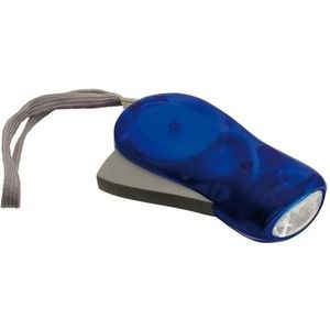 3x Blauwe knijp zaklampen LED 10,5 cm - Zaklampen