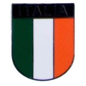 4x stuks Pin broche van vlag Italie 2 x 1.5 cm - Decoratiepin/ broches