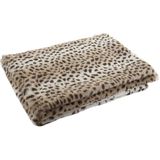 2x stuks fleece dekens luipaard/panter dierenprint 150 x 200 cm - Plaids