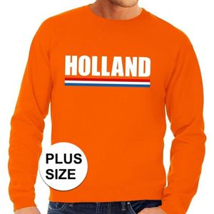 Oranje Holland supporter grote maten sweater / trui heren - Feesttruien