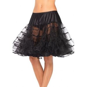 Verkleed lange petticoat zwart voor dames - Petticoats