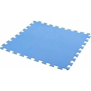 9x stuks Foam puzzelmat zwembadtegels/fitnesstegels blauw 50 x 50 cm - Speelkleden