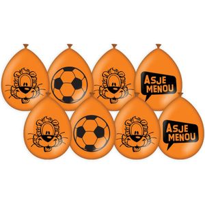 Oranje Loeki de Leeuw Asjemenou ballonnen 24 stuks 30 cm - Ballonnen
