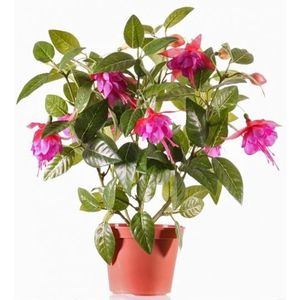binnenplant fuchsia in pot  roze 30 cm - Kunstplanten
