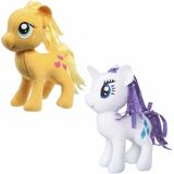 Set van 2x Pluche My Little Pony speelgoed knuffels Rarity en Applejack 13 cm - Knuffeldier