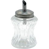 Haushaltshelden Suikerstrooier - 8x - suikerpot - glas - RVS - 180 ml - D6 x H12 cm
