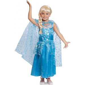 Prinsessen jurk met cape blauw voor meisjes - Carnavalsjurken