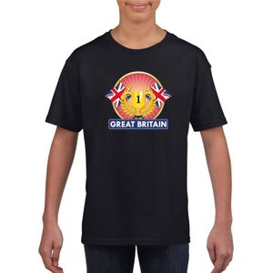 Zwart Groot Brittannie/ Engeland supporter kampioen shirt kind - Feestshirts