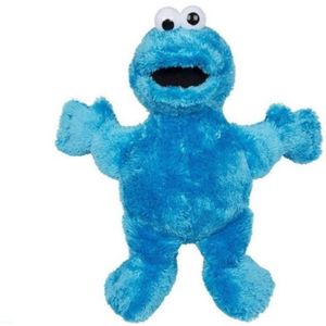 Sesamstraat pluche knuffel pop - Koekiemonster - stof - 28 cm/37 cm staand - Knuffeldier