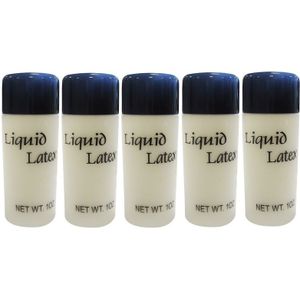 5x Feestartikelen FX nephuid vloeibare latex 28 ml schmink/make-up - Schmink