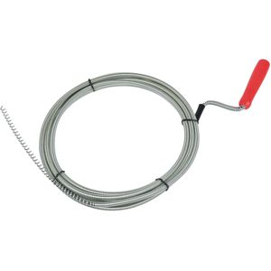 Rioolveer gootsteenontstopper - metaal - 3 meter - dia 6 mm - ontstoppingsveer - Ontstoppers / ploppers