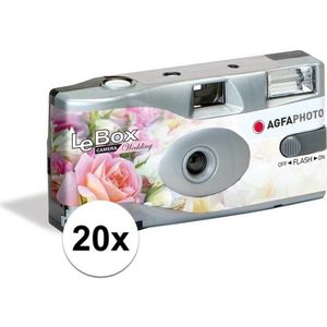 20x Wergwerpcameras/fototoestellen 27 full-colour fotos flits voor bruiloft/huwelijksfeest/vrijgezellenfeest - Wegwerpcameras