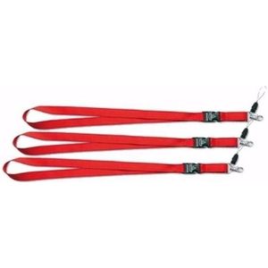 Polyester sleutelkoords rood 10x - Keycords