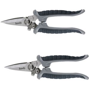 2x stuks tuin snoeischaren /heggenscharen RVS 19 cm  - Snoeischaren
