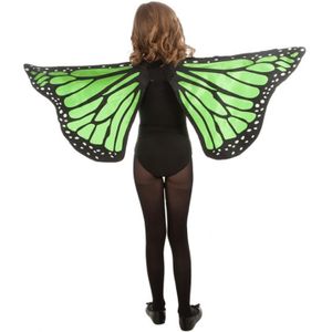 Vlinder vleugels - groen - voor kinderen - Carnavalskleding/accessoires  - Verkleedattributen