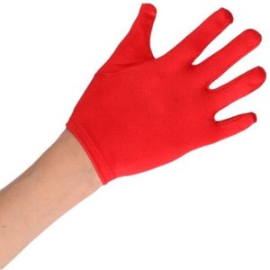 Feest handschoenen rood satijn voor kinderen - Verkleedhandschoenen