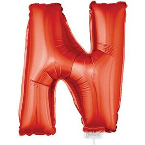 Opblaasbare letter ballon N rood 41 cm - Ballonnen