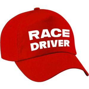 Race driver / auto coureur verkleed pet rood voor kinderen - Verkleedhoofddeksels